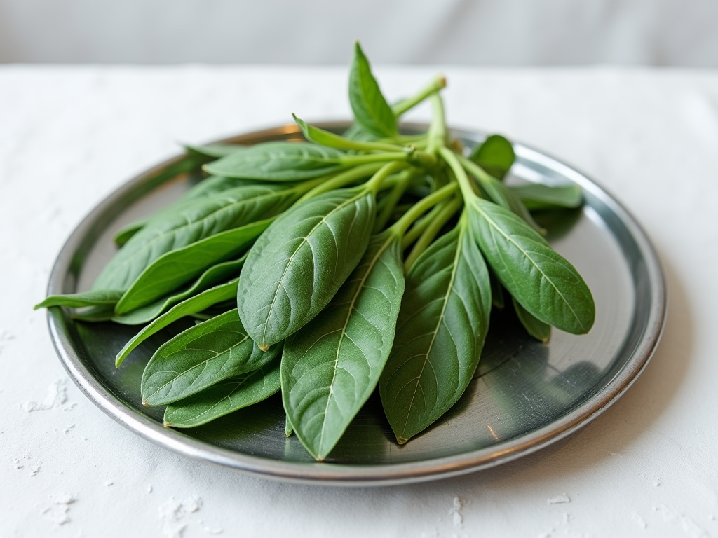 Fresh green sage leaves